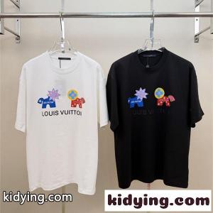 アートプリント キャラクターグラフィック 人気 売れ筋 LOUIS vuitton コピーブランド ルイヴィトン コピーブランド コピー 半袖Tシャツkidying26Cuui8b