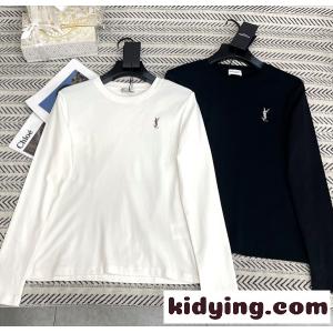 Saint laurent コピー サンローラン コピー 長袖ｔシャツコピー2026人気おしゃれユニセックス黒色ホワイト色kidying26XPr0Pn