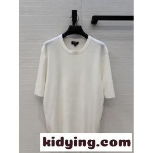 シルクブレンド クルーネック ハーフスリーブニット シャネル コピーブランド Tシャツ コピー ホワイトkid261PD0Pr