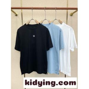 シンプル 洗練された ロゴ刺繍 ジバンシィ ブランド コピー Tシャツ 偽物 クルーネックkid26bemyai