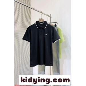 シンプル 洗練された 半袖 ポロシャツ アルマーニ ブランド コピー Tシャツ 偽物 ブラックkid26STbqmy