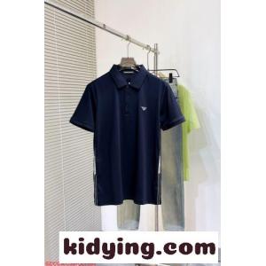 洗練された カジュアル ロゴ ポロシャツ アルマーニ スーパーコピー Tシャツ 偽物 ネイビーkid2641XHTz