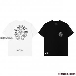 ロゴプリント ブラック ホワイト対応 CHROME hearts スーパーコピー クロムハーツ スーパーコピー コピー Tシャツ デイリー使い 旬アイテムkidying26HXb4ny