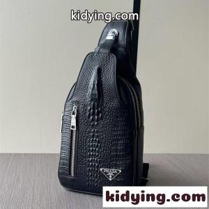 ワンショルダーバッグ レザー調 メンズライク仕様 prada コピー プラダ コピー コピー バッグ 外出対応 実用派モデル 今季チェックkidying26KD011b