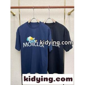 カジュアル ロゴ プリント 半袖Tシャツ モンクレール ブランド コピー Tシャツ 偽物 クルーネックkid26GneK9j