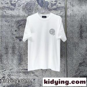 クルーネックTシャツ ミニロゴデザイン 都会派カジュアル STONE ISLAND ストーンアイランド コピー Tシャツ 普段使い 好評アイテムkidying26nySXbe