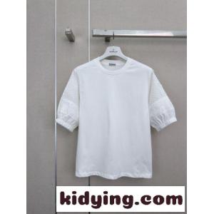 カジュアル 半袖 クルーネック カットソー モンクレール コピー Tシャツ 偽物 ホワイトkid26P5z4Dm