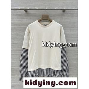 レイヤード風 ギンガムチェック 切り替え 長袖 プルオーバー モンクレール スーパーコピー Tシャツ 偽物kid269vu0rq