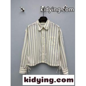 ストライプ柄 クロップドシャツ モンクレール スーパーコピー シャツ 偽物 合わせやすいkid26qCia8j