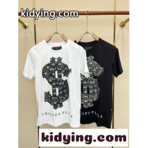 カジュアル 合わせやすい フィリッププレイン Tシャツ 偽物 クルーネック 半袖Tシャツkid26CmaeOb