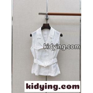 洗練された リネン ノースリーブ ジレ ラルフローレン ジャケット 偽物 ホワイトkid26DmSz8f