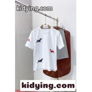 ヘクターモチーフ コットン クルーネックTシャツ トムブラウン ブランド コピー Tシャツ コピー ホワイトkid2611jamu