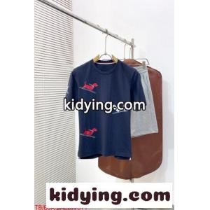 ヘクターモチーフ コットン クルーネックTシャツ トムブラウン コピー Tシャツ コピー ネイビーkid2609zi4r