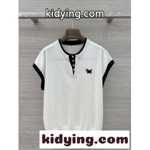 バイカラー レイヤード風 ニットトップス トムブラウン コピー ニット 偽物 ホワイトkid269L95jy