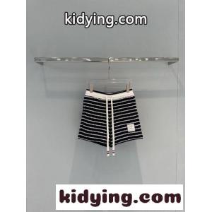 爽やか ボーダー柄 ニット ショートパンツ トムブラウン コピー パンツ 偽物 ブラックkid26Xn4TTn