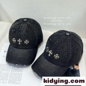 2026新作 CHROME hearts コピーブランド 激安 クロムハーツ コピーブランド デニムキャップ クロススタッズ ダメージ加工 ベースボールキャップ ユニセックスkidying26D0Tf8j