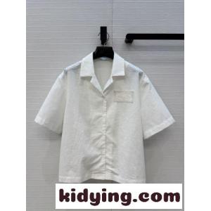 ショートスリーブ パジャマシャツ ルイヴィトン コピー シャツ 偽物 ホワイトkid26PTj01f
