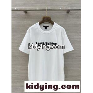 レースシグネチャーTシャツ ルイヴィトン ブランド コピー Tシャツ 偽物 コットン ホワイトkid26XDeG5z