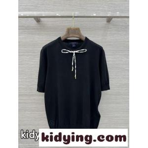 ルイ・ヴィトン ニット コピー モノグラム ドローストリング 半袖 ニットトップkid26riGnaC