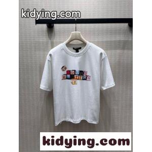 シグネチャーブロックTシャツ コットン ルイ・ヴィトン Tシャツ コピーkid26LPDC4f