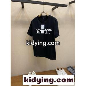 プリントシグネチャーTシャツ ルイ・ヴィトン Tシャツ コピー ブラックkid26CKn4jy