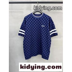 ダミエ テリー テニスTシャツ ルイ・ヴィトン Tシャツ コピー ブルーkid26n0jSvu