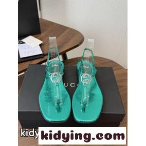 人気 洗練された グッチ コピーブランド インターロッキングG付 ウィメンズ ソングサンダル コピー グリーンkid264fCKfm
