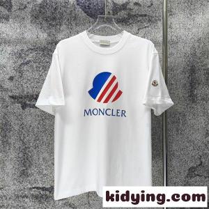 moncler コピー モンクレール コピー コピー 半袖Tシャツ フロントプリント アイコンデザイン 軽快カジュアルkidying26DGfymq