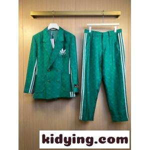コピーブランド adidas × gucci コピーブランド ジャケット ＆ スラックス スーツ グッチ コピーブランド セットアップ 偽物 グリーンkid260jGXHr