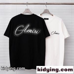 ロゴグラフィック スクリプトデザイン ミニマルスタイル コーデ映え AMIRI アミリ コピー 半袖Tシャツkidying26Hzi8jC