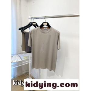 ホースモチーフ ラインストーン 半袖Tシャツ エルメス スーパーコピー Tシャツ 偽物 グレージュkid26mK91nC