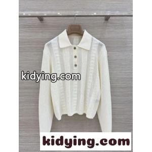 透かし編み ストライプニット ポロシャツ エルメス コピー ニット スーパーコピーkid2699nuKz