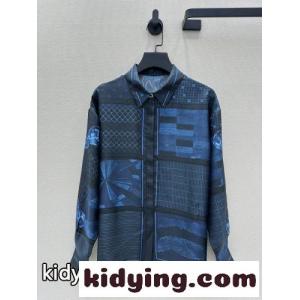 エルメス スーパーコピー シャツ スーパーコピー スカーフプリント シルク 長袖シャツkid26LjS1Pf