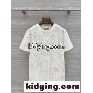 クラシック コットン 半袖Tシャツ エルメス コピー Tシャツ スーパーコピー オフホワイト コピーkid26zWrKfq