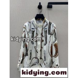 ブーツモチーフ プリント シルクシャツ エルメス スーパーコピー シャツ スーパーコピーkid26bCSTLb