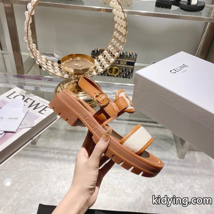 スタイルアップ見えなシンプル 芸能人愛用 歴代人気モデル偽物 ブランド 激安CELINEサンダル._0_4