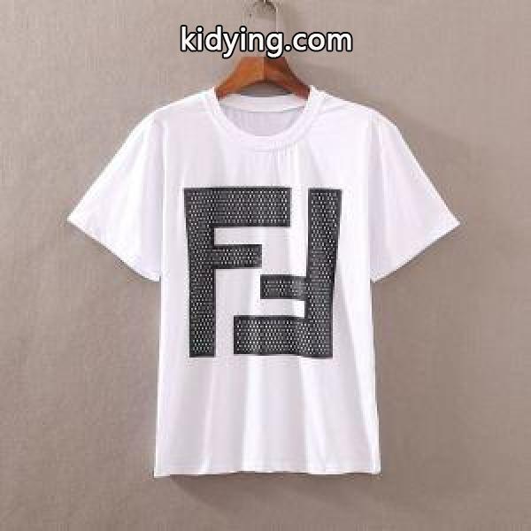 フェンディ スーパー コピーFENDI激安大特価定番メンズTシャツカジュアルビジネストレンド伸びにくいブラックホワイト-1