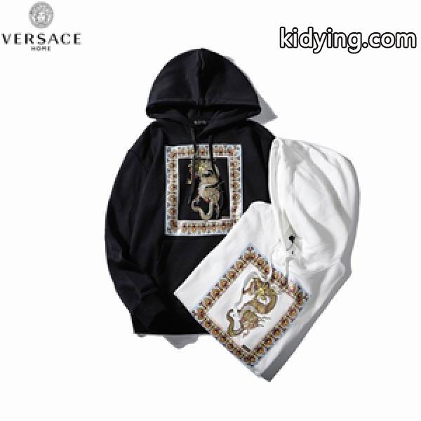希少価値大！VERSACE ヴェルサーチ偽物 パーカー フードづき 着回しの効くアイテム 期間限定特別価格-0