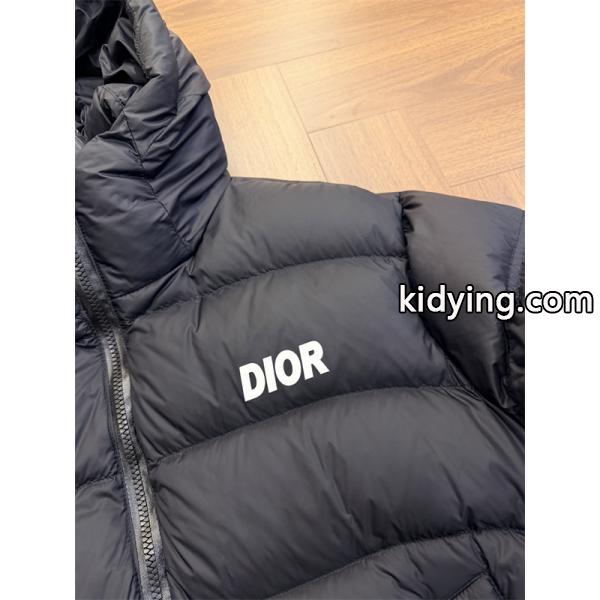 注目度抜群！ダウンジャケット ベージュ フード付き 防寒 DIOR ディオール コピー-3