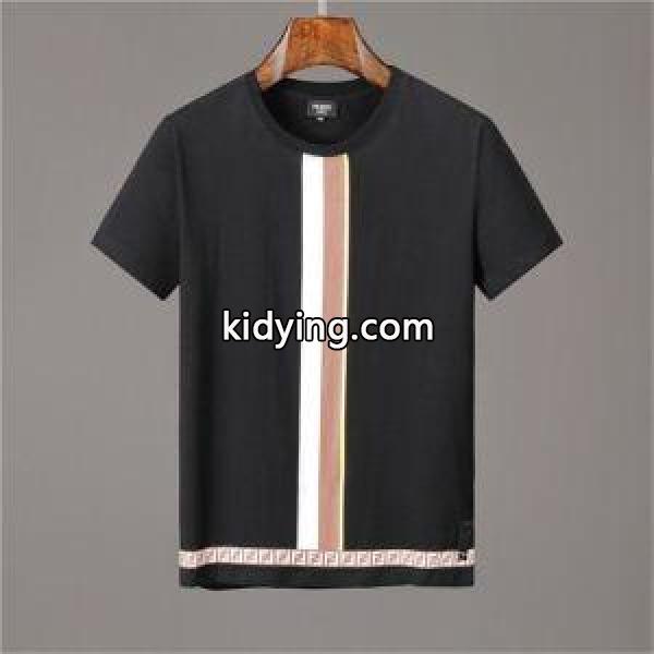 フェンディ スーパー コピーFENDI限定セール最新作ファッション通気性春夏アイテムtシャツ半袖ブラックホワイト-0