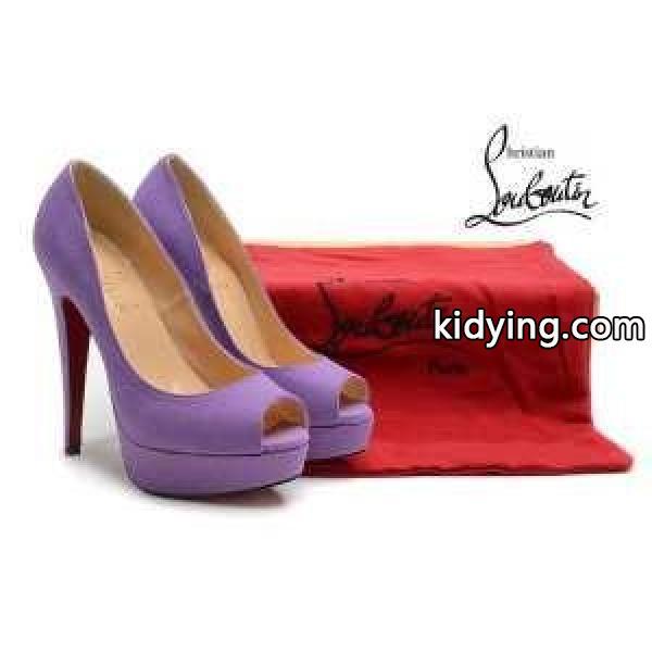 エレガント ルブタンルブタン ピープトゥ スエード パンプス パープル Peep Toe 120_クリスチャンルブタン CHRISTIAN LOUBOUTIN_ブランド コピー 激安(日本最大級)-0