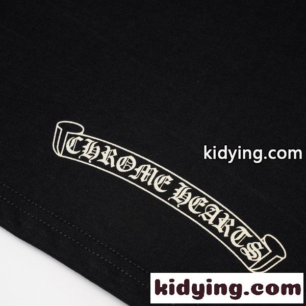 CHROME HEARTS コピー クロムハーツ コピー ネックロゴプリントポケットTシャツ ゴシックレター 半袖トップス 人気-13