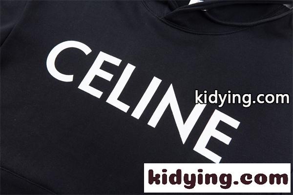 フードドローコード シンプルベース リラックス感 着回し便利 CELINE セリーヌ コピー パーカー 注目デザイン-4