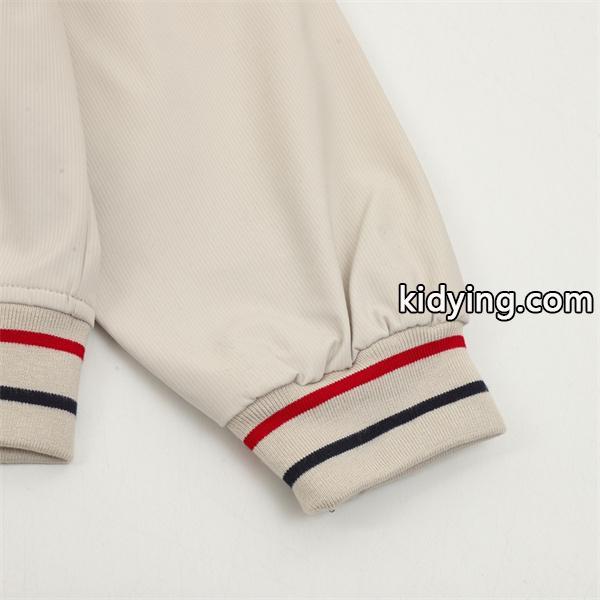 Thom Browne コピー 秋冬クリーン トレンド ベージュ クリーン 細条纹 ベースボールジャケット トムブラウン-6