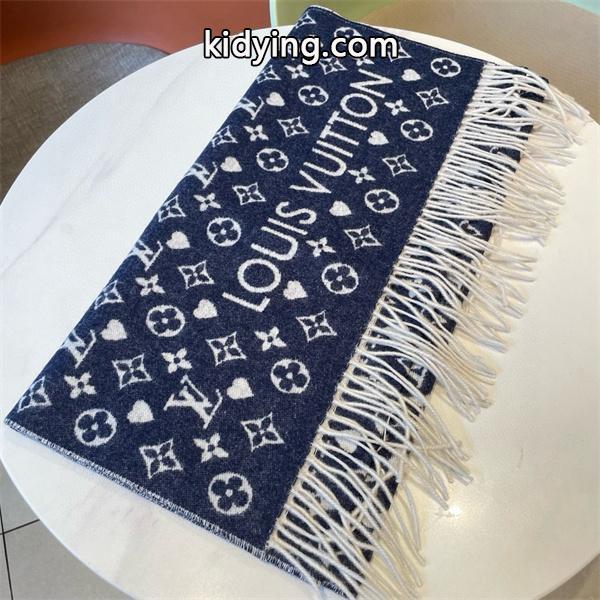 Louis Vuitton ルイ・ヴィトン 小ロゴ ハート柄 カシミヤ ストール マフラー 45×190cm 冬 新作 限定デザイン-3