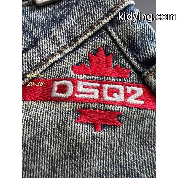 ライトブルー シンプルダメージ デニムパンツ ディースクエアード DSQUARED2 偽物 秋冬 落ち着いた 万能-4