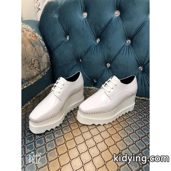 ステラマッカートニー コピー STELLA McCARTNEY ラインストーン装飾 厚底レースアップ エレガンス シンプル-4