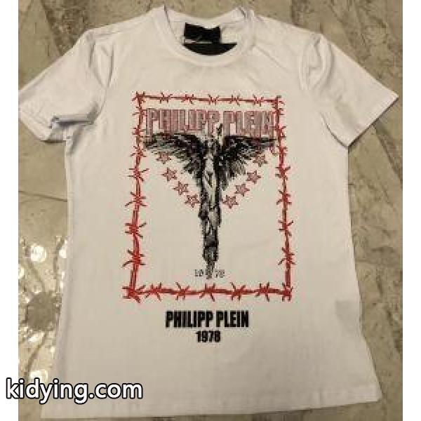 男女兼用フィリッププレインコピー PHILIPP PLEIN超人気専門店のプリントクルーネック半袖Tシャツ-2