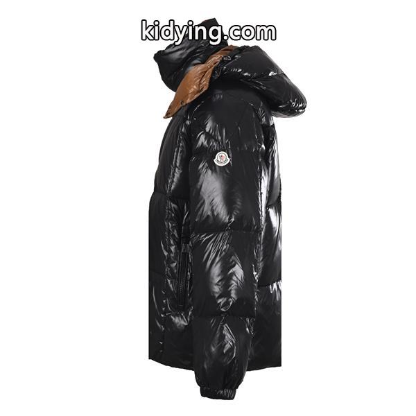 プレミアム ブラック フード ダウンジャケット 2026冬定番 MONCLER モンクレール 偽物-1