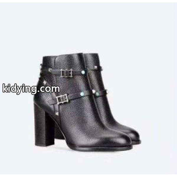 上質ヴァレンティノコピーレディースショートブーツ VALENTINO ROCKSTUD ROLLING BOOTIE ストラップ-0